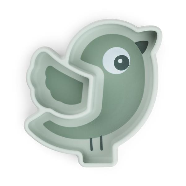 Plato compartimentos ventosa birdee - green