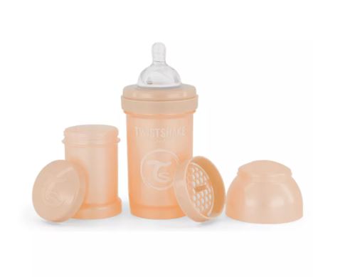 Biberón Twistshake Anticólico 180ml Beige - Imagen 2