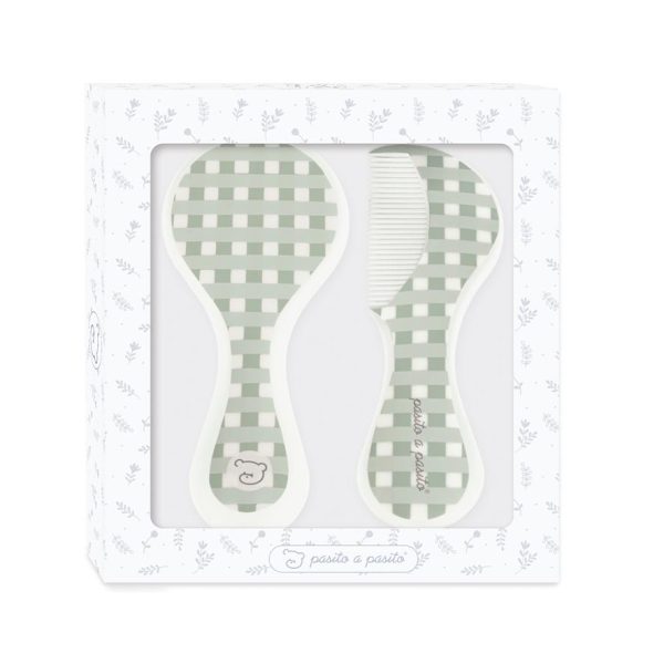 Cepillo/Peine Bebe Cuadro Verde Pasito a Pasito