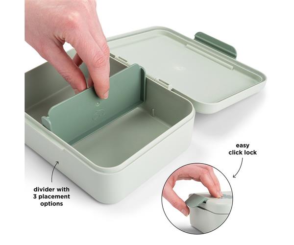 Caja de almuerzo con separador Playground Verde - Imagen 3