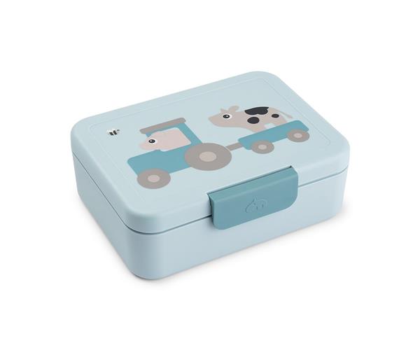 Caja de almuerzo con separador Tiny farm Azul
