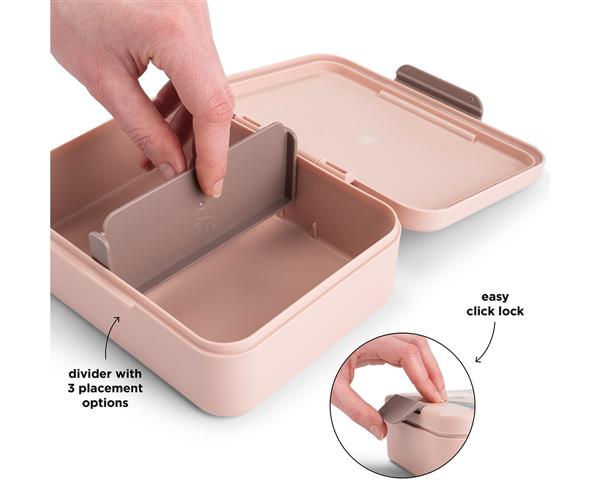 Caja de almuerzo con separador Tiny farm Rosa - Imagen 3