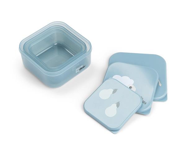 3 Cajitas Almuerzo Tiny Farm Blue - Imagen 2