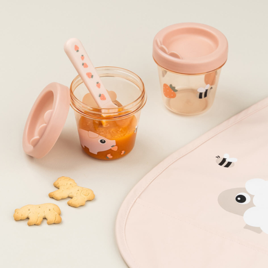 Porta alimentos 2-pack - Tiny farm - Rosa - Imagen 2