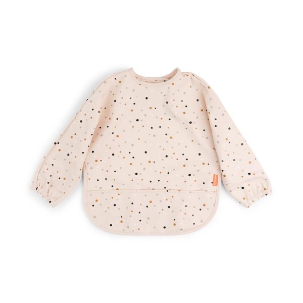 Babero bolsillo y mangas Happy dots Powder