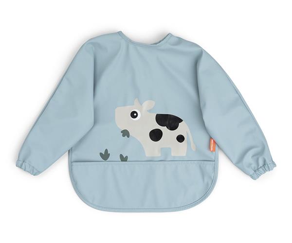 Babero mangas Azul Tiny Farm