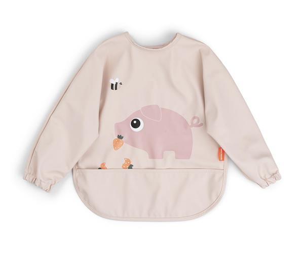 Babero mangas Rosa Tiny Farm